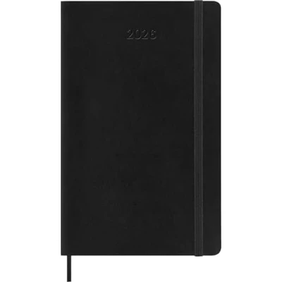 Abbildung von Moleskine 12 Monate Wochen Notizkalender Deutsch 2026, Large/A5, 1 Wo = Seite, rechts linierte Weicher Einband, Schwarz
