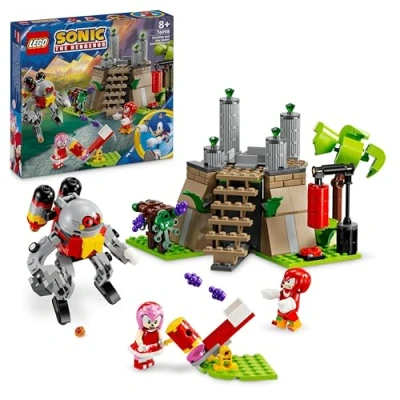 Abbildung von LEGO Sonic The Hedgehog Knuckles und der Schrein des Master Emerald, Spielzeug zum Sammeln, Geschenk für Gamer, Abenteuer Bauset Jungen Mädchen ab 8 Jahren 76998
