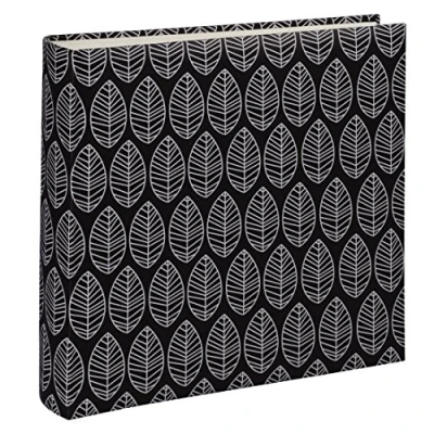 Abbildung von Hama Fotoalbum La Fleur (Jumbo Album mit 100 schwarzen Seiten, Fotobuch für 400 Fotos im Format 10x15, großes Foto Blätter Muster, 30x30) schwarz