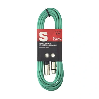 Abbildung von Stagg 6 m hochwertigen XLR auf Stecker Mikrofon Kabel grün