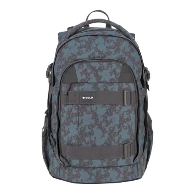 Abbildung von Bold Lässig Schulrucksack mit Reflektoren und höhenverstellbarem Rückenteil/School Backpack Spots blue