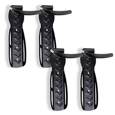 Abbildung von Schramm® 4 Stück Fahrradhalter Wandhalterung schwarz Fahrradhalterung für Fahrräder Wandhalterungen Wand Halterungen Halterung Fahrradständer