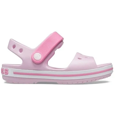 Abbildung von Crocs Crocband Sandalen Unisex Kindersandalen Leicht und mit sicherer Passform Ballerina Pink Größe 19 20