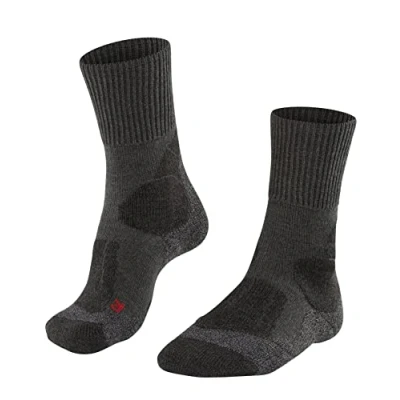 Abbildung von FALKE Herren Wandersocken TK1 Adventure M SO Wolle antiblasen dick 1 Paar, Grau (Asphalt Melange 3180), 39 41