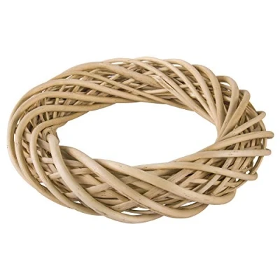 Abbildung von Rayher Hobby 65018000 Weidenkranz geschält, ca. 30 cm ø, Höhe 7 cm, Adventskranz, Türkranz, Naturkranz, Weidenring, Kranz aus Weide