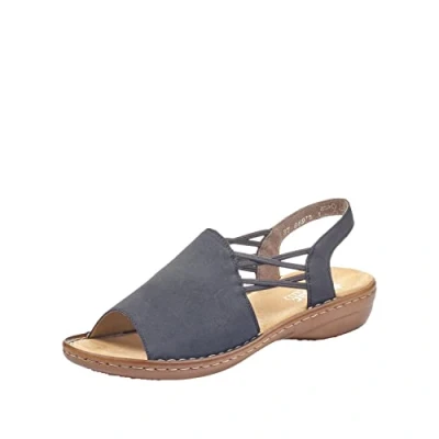 Abbildung von Rieker Riemensandalette, Damen, Größe: 38, Blue Schuhe