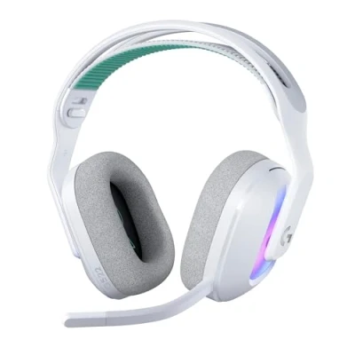 Abbildung von Logitech G G522 LIGHTSPEED kabelloses Gaming Headset, LIGHTSYNC RGB, Mikrofon und erweitertem synchronisierten Audio, Tri Konnektivität mit LIGHTSPEED, Bluetooth, USB A auf C für PC Weiß