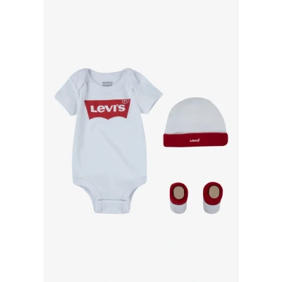 Abbildung von Levi&#039;s Classic Batwing Infant Bootie Boxed SET Mütze für Kinder, Größe: 50 68, White