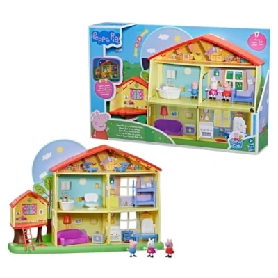 Abbildung von Peppa Pig Peppa’s Adventures Peppa&#039;s Playtime to Bedtime House Pre school Toy, Speech, Light and Sounds, Ages 3 Up , Red