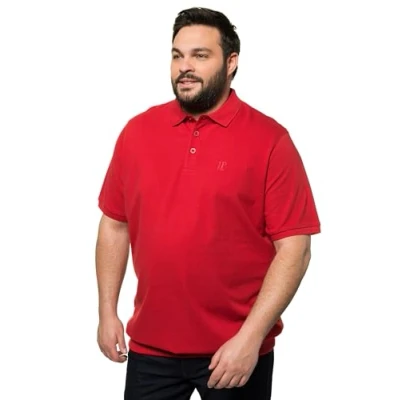 Abbildung von JP 1880 Herren Bauchfit Polo Pullover, Salsa, 4XL EU