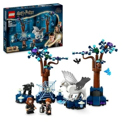 Abbildung von LEGO Harry Potter Der verbotene Wald: Magische Wesen Spielzeug mit Hermine und Ron Figuren, Plus Fantasy Tiere wie Seidenschnabel Thestral, Geschenk für Kinder, Mädchen, Jungen ab 8 Jahren 76432