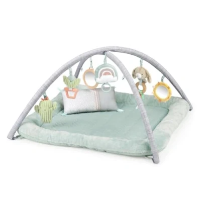 Abbildung von Ingenuity Calm Springs Plüsch Spielbogen für Baby, Ultra Soft Premium Matte, inkl. Spielzeuge