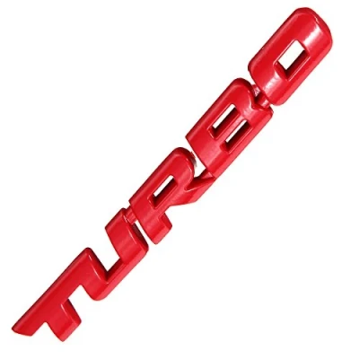 Abbildung von Alamor Turbo 3D Metall Car Sticker Aufkleber Schriftzug Auto Rot