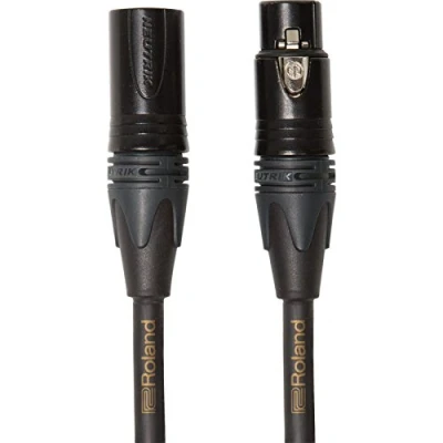 Abbildung von Roland Gold Serie symmetrisches Mikrofonkabel Neutrik XLR Stecker, Länge: 1m RMC G3