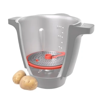 Abbildung von Wundermix WunderPeeler® V2 Schäler Aufsatz für Monsieur Cuisine Smart, Connect &amp; Trend Kartoffelschäler mit Kunststoff Reibe Schälen von Kartoffel, Karotte, Gemüse