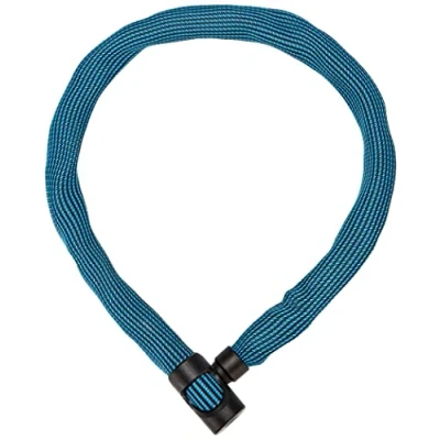 Abbildung von ABUS Kettenschloss IVERA Chain 7210 Fahrradschloss mit hochflexibler IvyTex Kunstfaserummantelung Sicherheitslevel 8 85 cm Blau