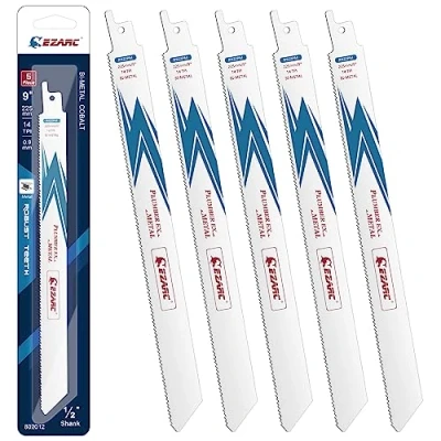 Abbildung von EZARC Säbelsägeblätter R922PM Metall Schneiden 225mm 14TPI （5 Stück）