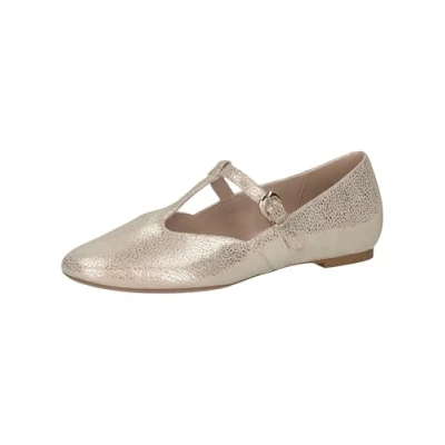 Abbildung von CAPRICE Damen Slipper aus Leder mit Schließe, Gold (Offwh/Lt Gold), 40 EU