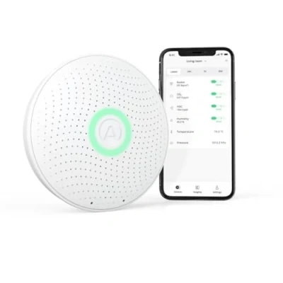 Abbildung von Airthings 2930 Wave Plus Radon und Luftqualität Messgerät zur Überwachung von Radon, CO2 Konzentration, VOC Luftdruck, Feuchtigkeit Temperatur