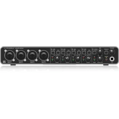 Abbildung von Behringer U PHORIA UMC404HD Audiophiles 4x4, 24 Bit/192 kHz USB Audio/MIDI Interface mit Midas Mikrofonvorverstärkern