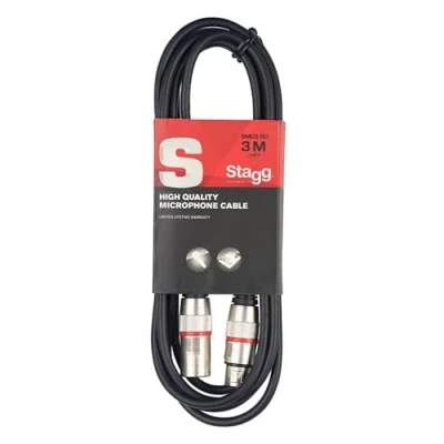 Abbildung von Stagg SMC3 RD Mikrofon Kabel (3m, XLR Buchse auf Stecker) rot