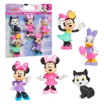 Abbildung von Just Play Disney Junior Minnie Mouse Minifiguren 5er Pack, 4,36,9 cm große Sammelfiguren, Kinderspielzeug ab 3 Jahren