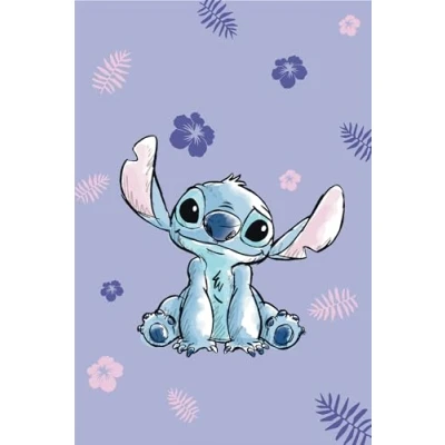 Abbildung von Disney Lilo e Stitch Decke aus Microflanell, Blau, 100 x 150 cm, 100% Polyester