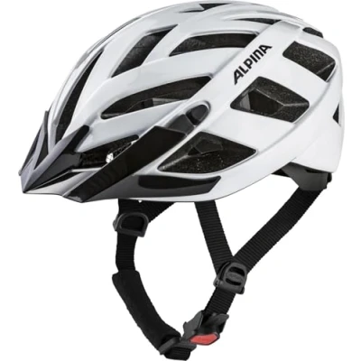 Abbildung von ALPINA PANOMA Classic Leichter, Optimal Belüfteter Touren Fahrradhelm Mit Optionalen LED Licht Für Erwachsene, White Gloss, M (56 59 cm)
