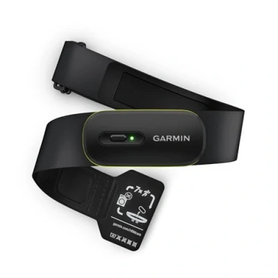 Abbildung von Garmin HRM 600 Herzfreqzenz Brustgurt zur Messung von präzisen Herzfrequenz und HFV Daten, Schritten, Geschwindigkeit Distanz, bis zu 2 Monate Akkulaufzeit mit aufladbarem Akku, Größe M XL