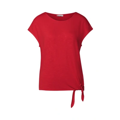 Abbildung von Street One Damen A323307 Shirt mit Knotendetail, Glory Red, 36