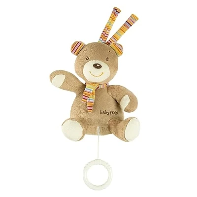 Abbildung von Fehn Spieluhr Baby Einschlafhilfe Teddy Kuscheltier mit Melodie &quot;Weißt du wieviel Sternlein stehen&quot; Babyspielzeug für Unterwegs &amp; Zuhause Musikspielzeug Babys Kleinkinder