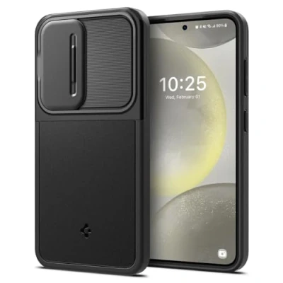 Abbildung von Spigen Optik Armor Hülle Kompatibel mit Samsung Galaxy S24 Schwarz