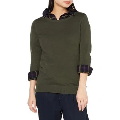 Abbildung von Amazon Essentials Damen Leichter, Langärmeliger Pullover Mit Rundhalsausschnitt (Erhältlich in Übergröße), Olivgrün, L