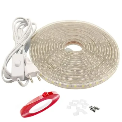 Abbildung von Q.Laomi LED Band Warmweiß, Streifen Wasserdicht IP65 Lichtleiste, 230V Bänder, Lichtstreifen für Innen und Außenbeleuchtung, 10M