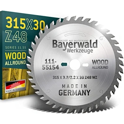 Abbildung von Bayerwald HM Kreissägeblatt Ø 315 x 3.2 30 Z=48 UW Serie 11.55 Wechselzahn für Längs &amp; Querschnitte in Holz/Holzwerkstoffen