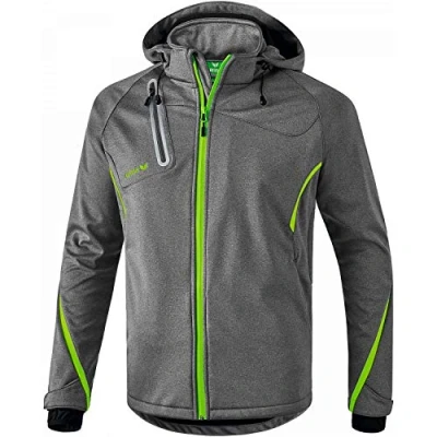 Abbildung von Erima Herren Softshelljacke Function, Grau Melange/Green Gecko, L EU