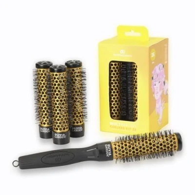Abbildung von Olivia Garden Multibrush Curlers Kit 4 Aufsätze &amp; 1 abnehmbarer Griff Größe 25 Perfekt für Locken und Volumen