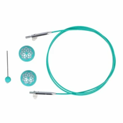 Abbildung von KnitPro The Mindful Collection Edelstahl Blau Fest Austauschbar Kabel für 80cm Nadel 1 Setzen