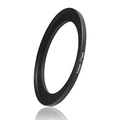 Abbildung von Ares Foto® Step Up Filteradapter Adapter Ring. CNC gefrästes Aluminium. Kompatibel mit Objektiven Aller Hersteller: Canon Sony Nikon Fujifilm Olympus Pentax Leica Tamron Sigma (62mm 77mm)