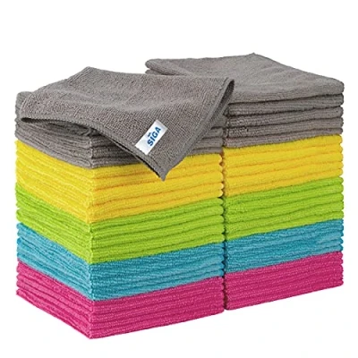Abbildung von MR.SIGA Mikrofaser Reinigungstücher Lappen Putztücher Fenster Tücher Mikrofasertücher Geschirrtücher, 50er Set, 30 x cm