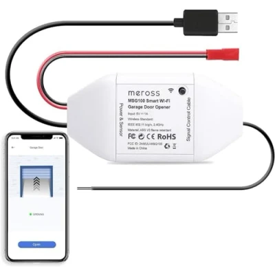 Abbildung von meross Smart WLAN Garagentoröffner, APP Steuerung, Kompatibel mit Alexa, Google Assistant und SmartThings, kein Hub erforderlich