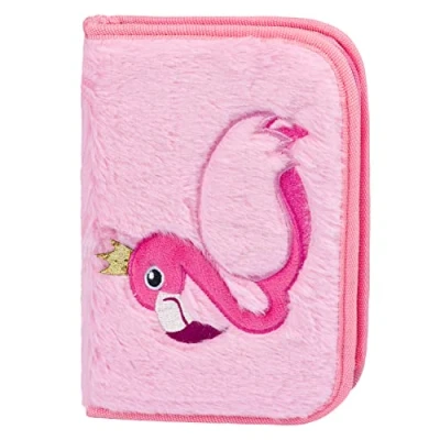 Abbildung von Baagl Federmäppchen für Mädchen Schüleretui, Federtasche, Federmappe Schreibwaren Etui, Federpenal, Schulmäppchen (Flamingo)