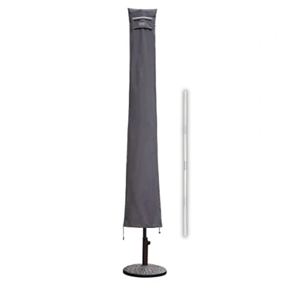 Abbildung von Sekey Sonnenschirm Schutzhülle mit Stab, Abdeckhauben für Ø 350cm / 200x300cm Gartenschirm Belüftungsöffnungen, Abdeckung Marktschirm Balkonschirm, wasserdicht
