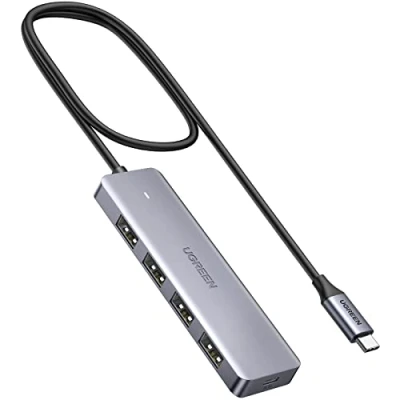 Abbildung von UGREEN USB C Hub mit 4 Ports 3.0 OTG Adapter Verteiler Stromversorgung Port kompatibel iPhone 15 Serie, MacBook iPad, Surface Pro/Go, Thinkpad und mehr (60cm)
