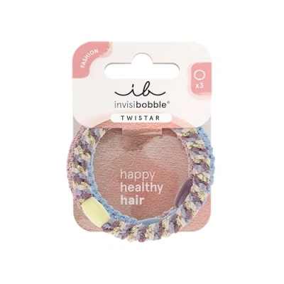 Abbildung von invisibobble TWISTAR Lavender Braids 3x lilane Haargummis mit geflochtener Optik Schonender, sicherer Halt &amp; hoher Komfort Hair Ties für Frauen Mädchen Trendiger Look, gesundes Haar