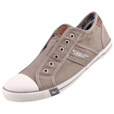 Abbildung von MUSTANG Damen Canvas Sneaker Silbergrau, Schuhgröße:EUR 40