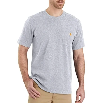 Abbildung von Carhartt, Herren, K87 Lockeres, schweres, kurzärmliges T Shirt mit Tasche, Grau meliert, XL