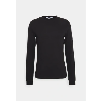 Abbildung von Calvin Klein Jeans Waffle TEE Langarmshirt, Herren, Größe: XXS, Black