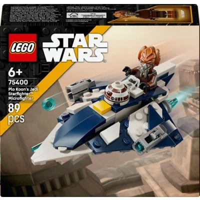 Abbildung von LEGO Star Wars 75400 Plo Koons Jedi Starfighter Microfighter Bauspielzeug mit 2 Shootern inklusive Mini Figur Lichtschwert Geschenk für Jungen ab 6 Jahren und Fans von The Clone