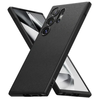 Abbildung von Ringke Onyx Case Kompatibel mit Samsung Galaxy S24 Ultra Hülle 6,8 Zoll (2024), rutschfeste Flexibel TPU Kratzfeste Dünne Handyhülle für Black
